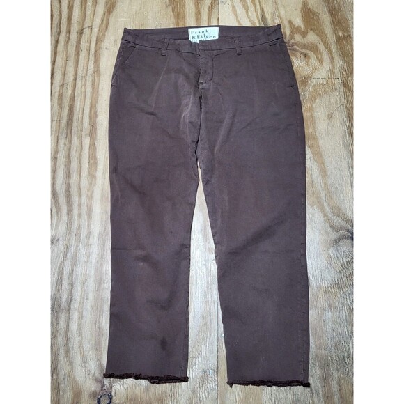 Frank and Eileen Chino Pant Women 10 Raw Hem Wicklow Zip...